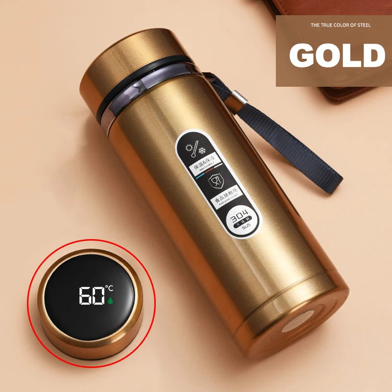 500Ml-1Liter Stainless Steel Thermos Bottle with LED Temperature Display Sus304 Tea Water Bottle Vacuum Flask Portable Cups