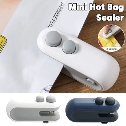 Electric Mini Heat Bag Sealing Machine Package Sealer Bags 2In1 Plastic Bag Sealing Machine Handheld Plastic Bag Heat Sealer2025